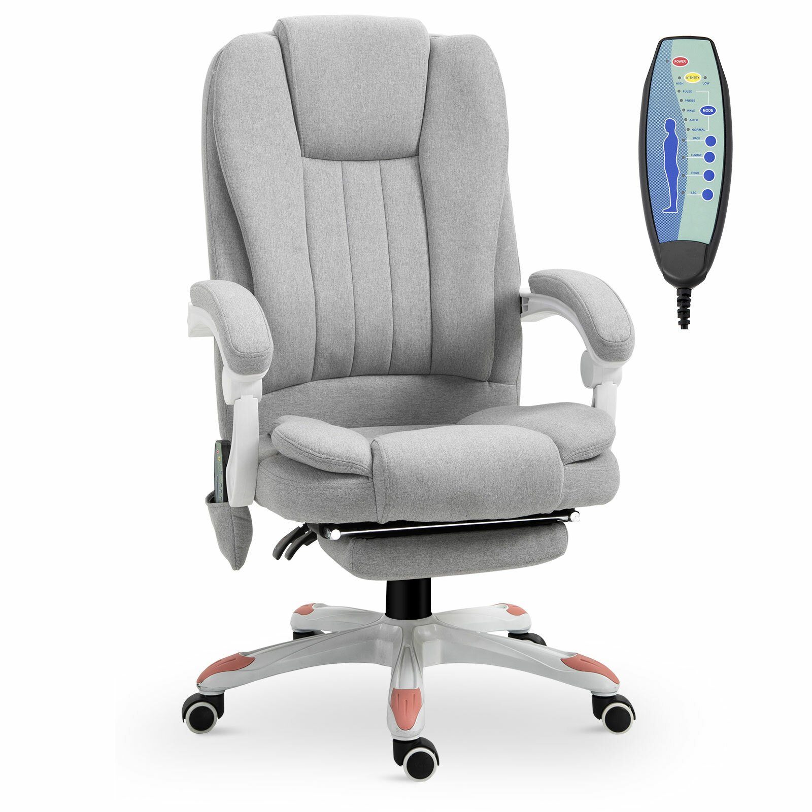 Vinsetto Schreibtischstuhl Bürostuhl mit Massagefunktion günstig online kaufen