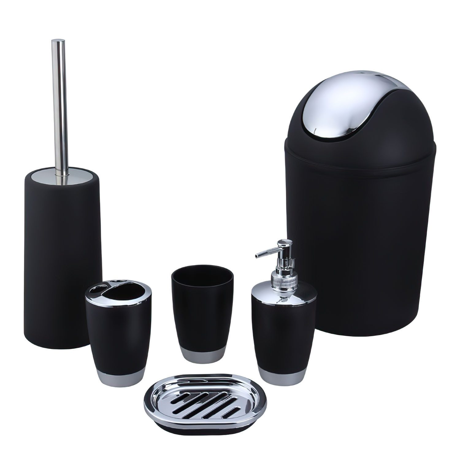 Refined Living Seifenspender Badaccessoires-Sets Bathroom 6-teiliges Badzub günstig online kaufen
