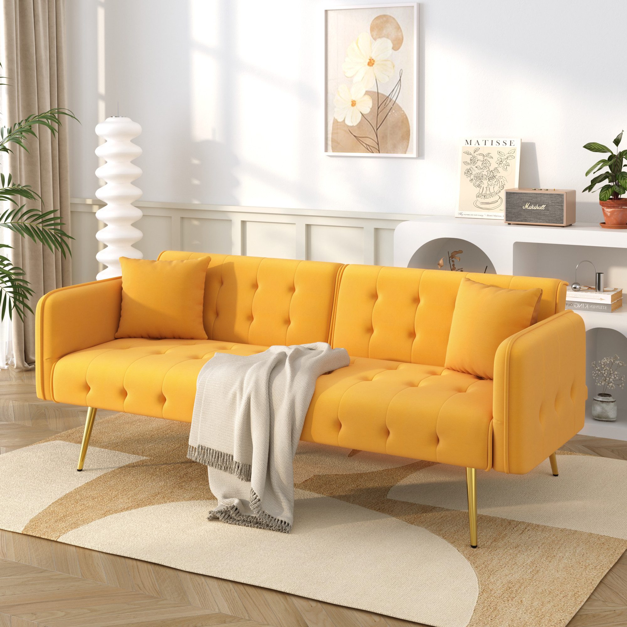 Odikalo 2-Sitzer Polstersofa Relaxsofa Lounge Sessel Verstellbar Rückenlehne Mehrfarbig