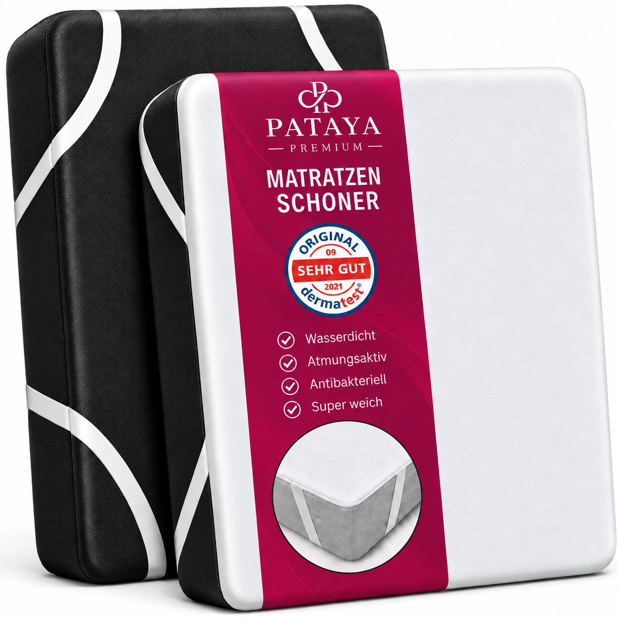 Matratzenschoner Pataya Premium Matratzenauflage Matratzenschutz Nässeschutz Pataya, wasserdicht, 60x120