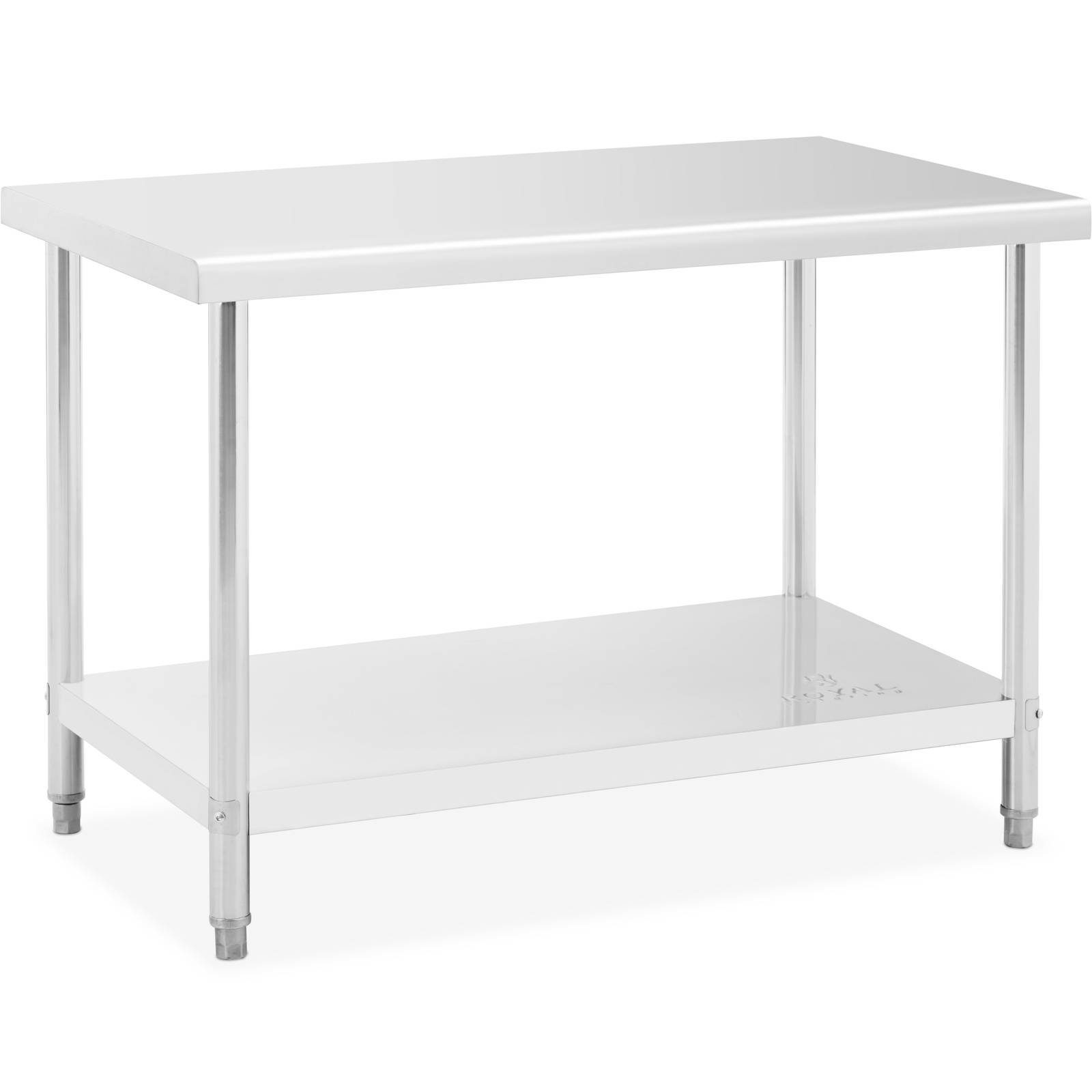 Royal Catering Arbeitstisch Arbeitstisch Aus Edelstahl 120X70X85cm Gastro Küchentisch Tisch