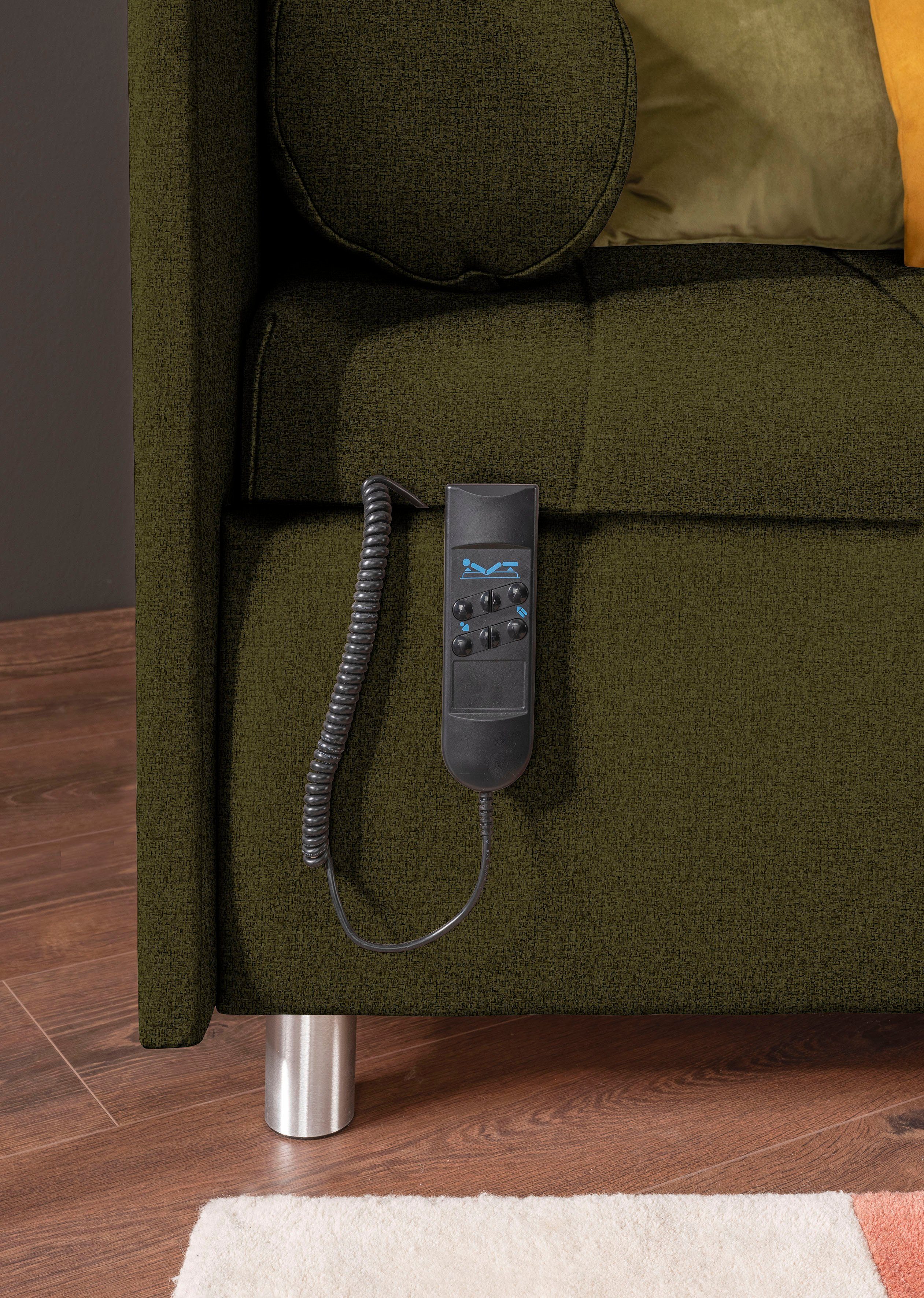 alina Schlafsofa Kiana, Liegefläche 90/200 cm oder 100/200 cm, Bettkasten, Zierkissen-Set