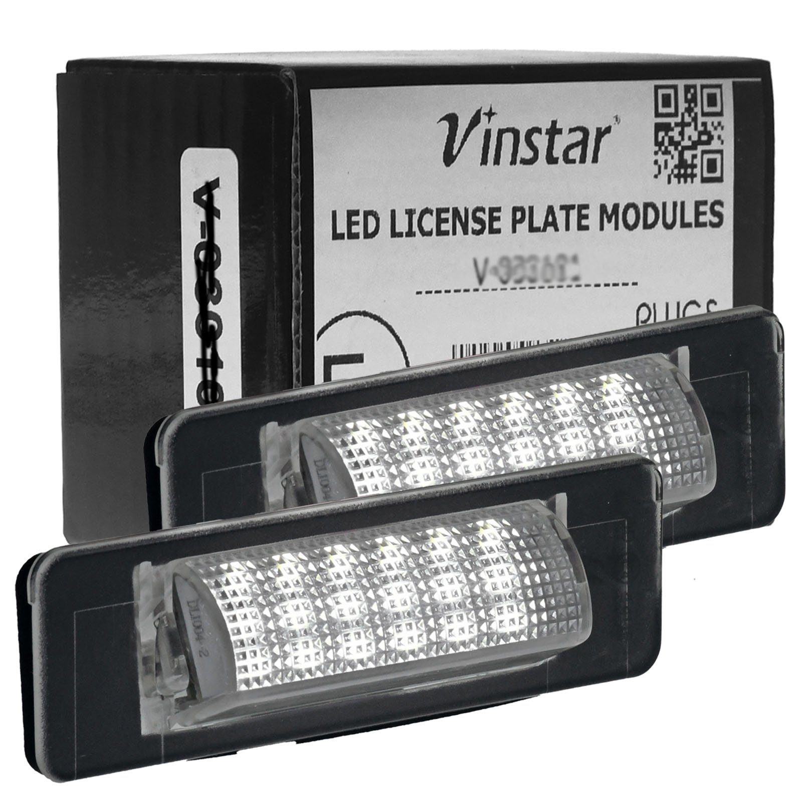 Vinstar KFZ-Ersatzleuchte LED Kennzeichenbeleuchtung E-geprüft für Mercedes-Benz, kompatibel mit: Mercedes-Benz W202 97-01 W210 95-02