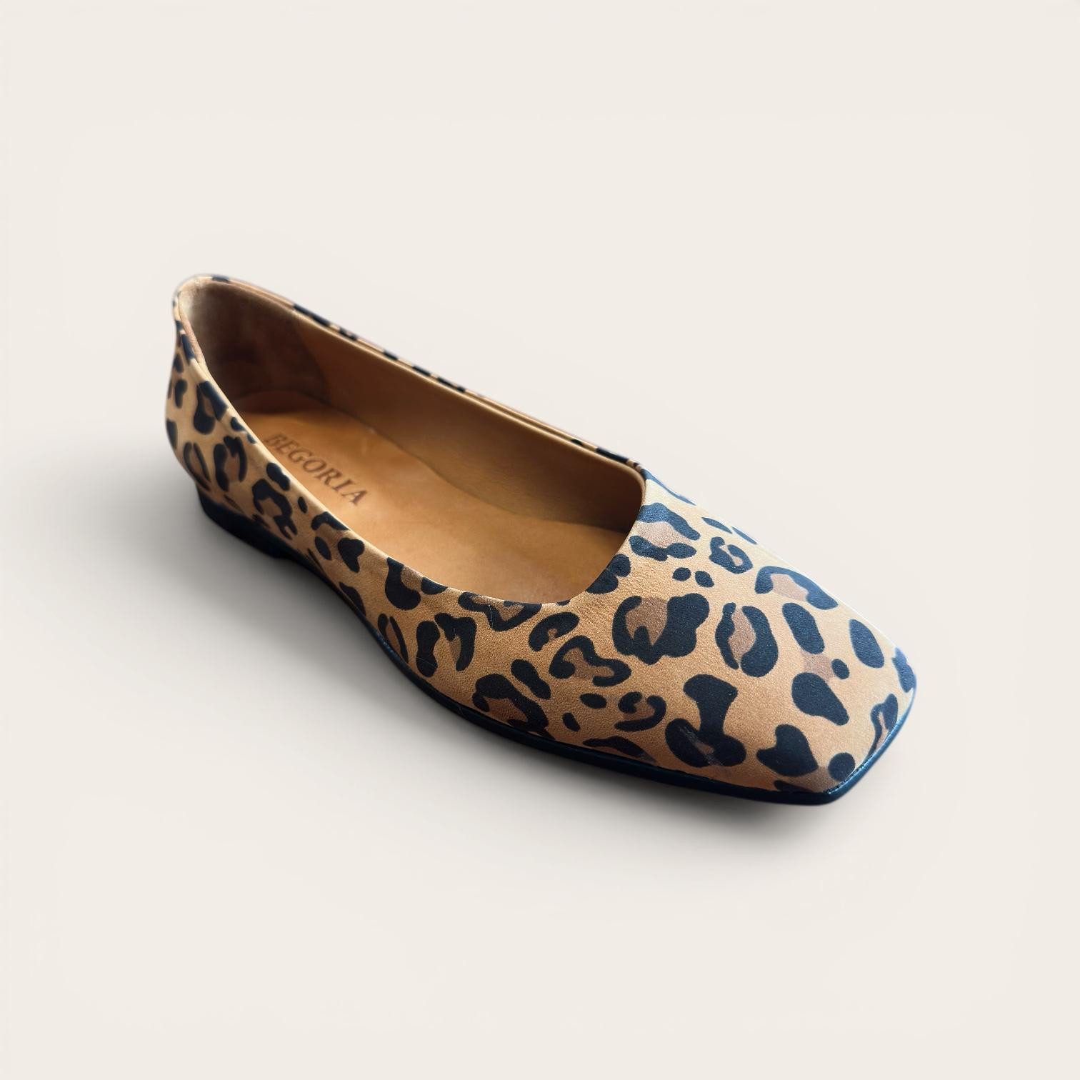 Begoria Begoria City Muse - Bequeme Leopard Leder Ballerinas Ballerina