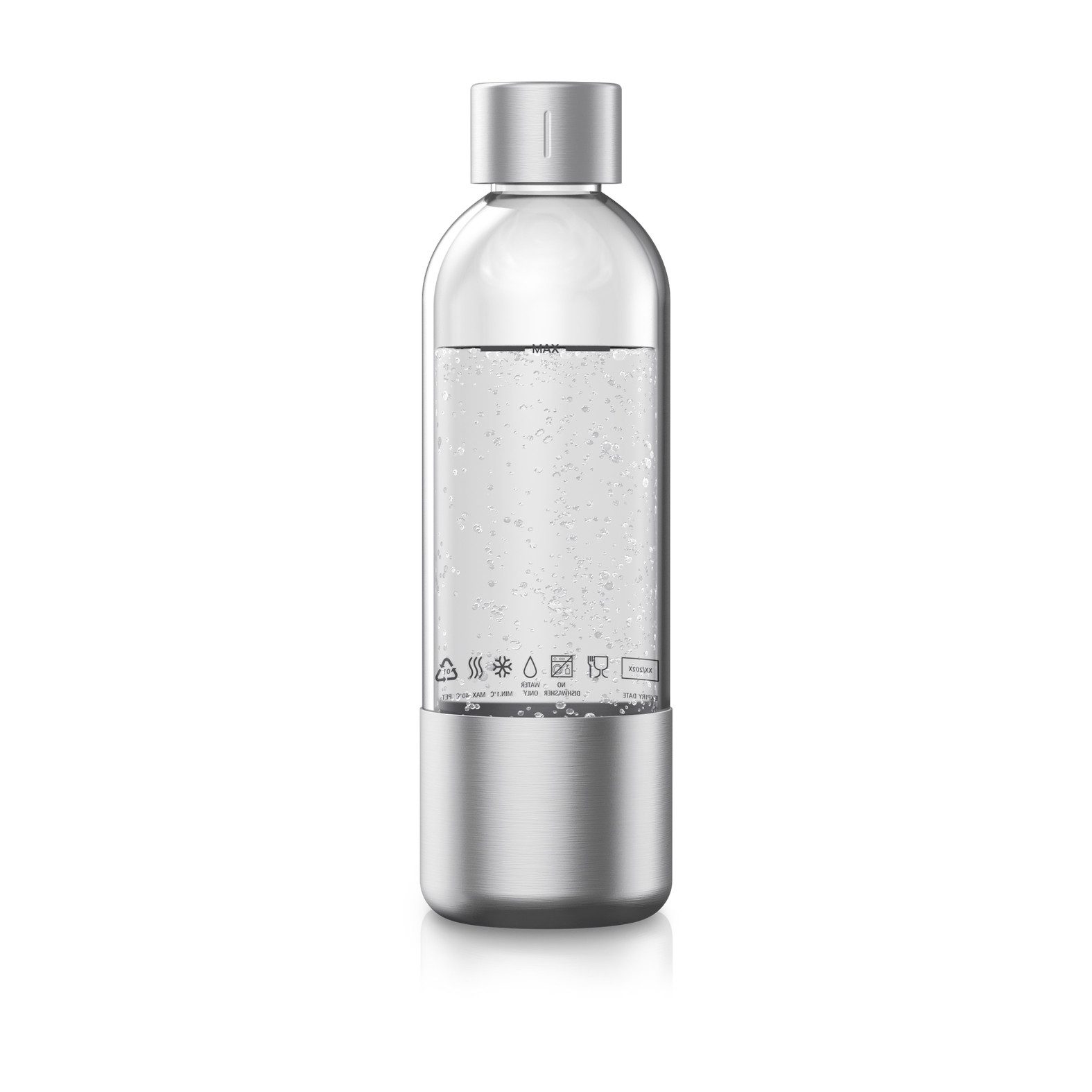 WMF Wassersprudler Flasche Element One, (Ersatzflasche, 1-tlg., Sprudelflasche), High-Quality PET