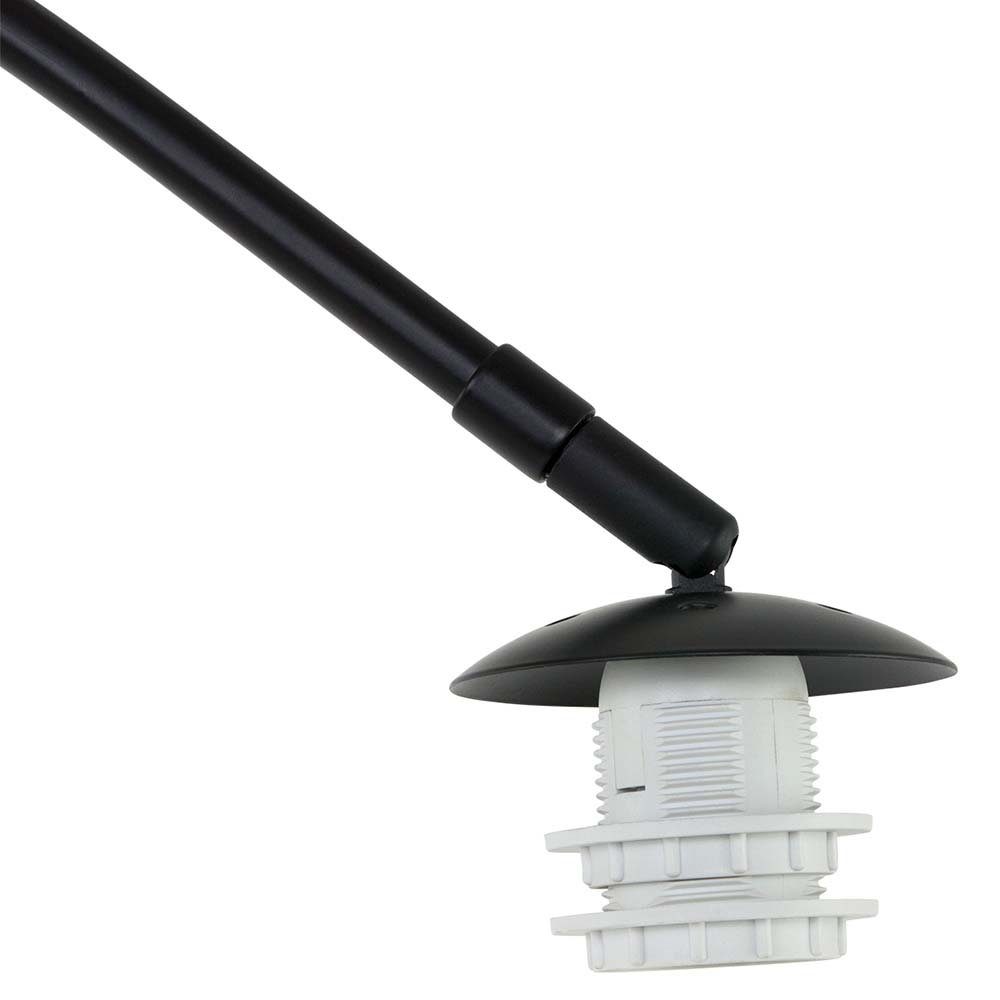 Steinhauer LIGHTING LED Bogenlampe, Leuchtmittel nicht inklusive, Bogenleuchte Stehlampe Bogenstehleuchte Holz Gitter schwarz-matt H 210