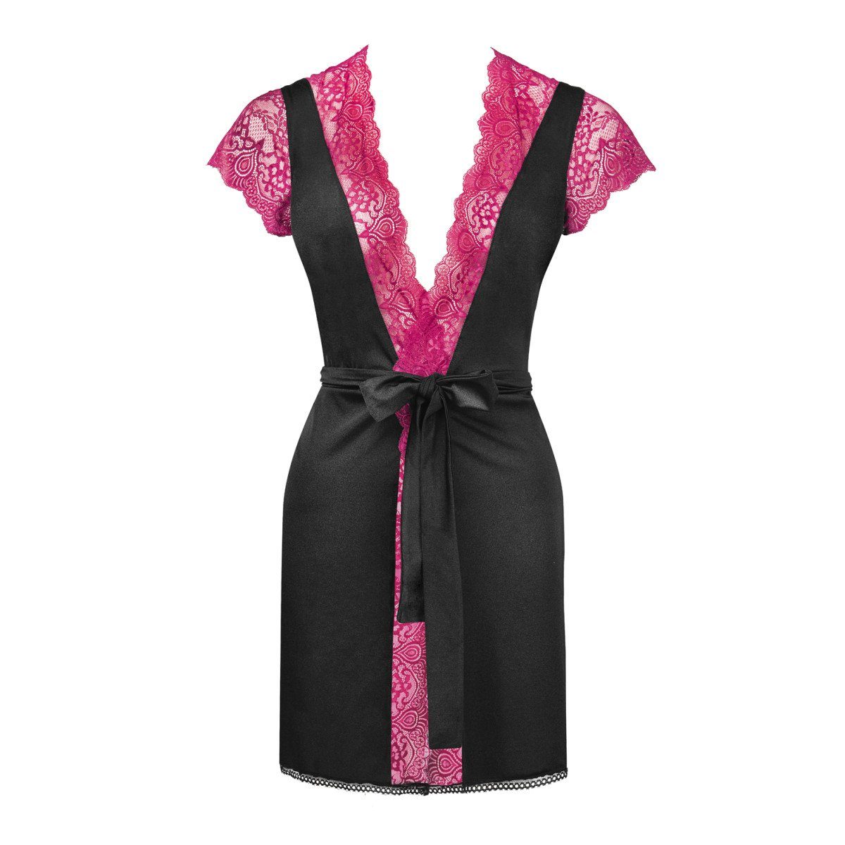 gown Livco - Fashion Kumiko Corsetti LC (L/XL,S/M) dressing black-purple Nachthemd