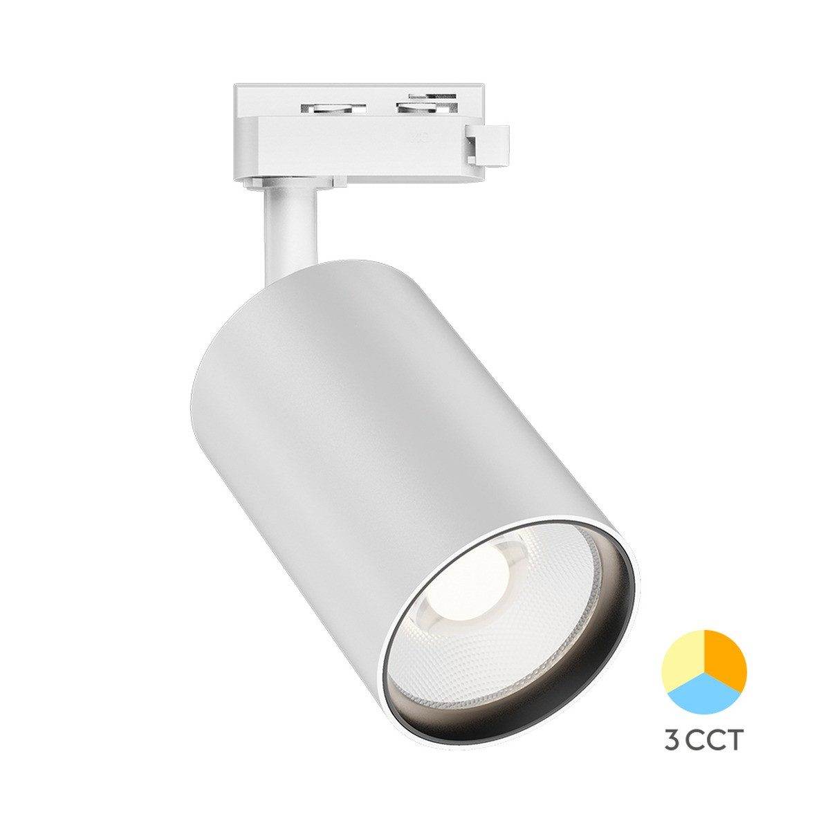 Braytron Schienensystem-Leuchten 1-Phasen LED-Schienenstrahler 30W – 3CCT für flexible Beleuchtung, LED fest integriert, Neutralweiß, Kaltweiß, Warmweiß, Schwenkbar, Drehbar, 3CCT