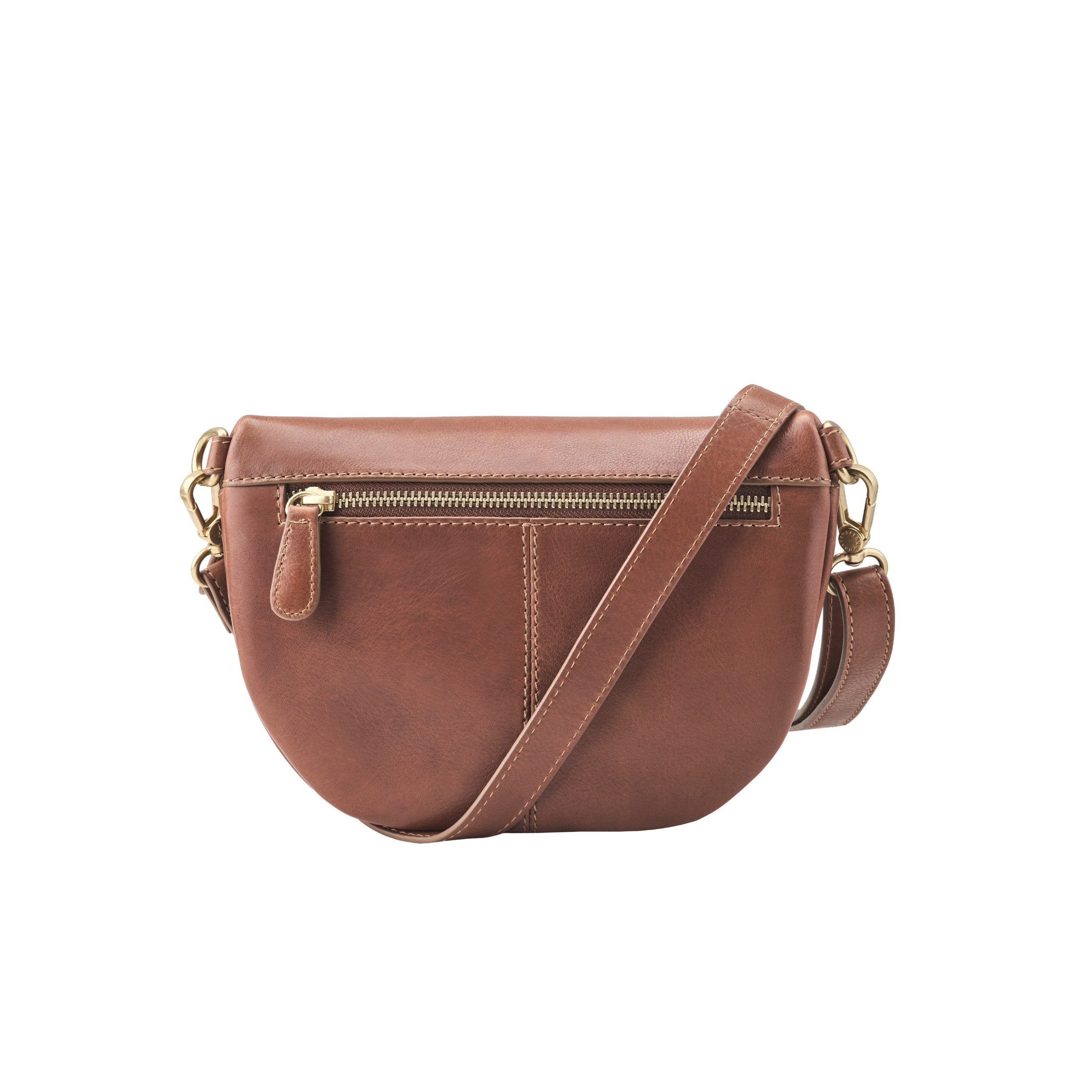 DRAKENSBERG Bauchtasche »Frida« Kastanien-Braun, Damen Sling Bag aus Rindsleder, klein, minimalistisch, für jeden Tag