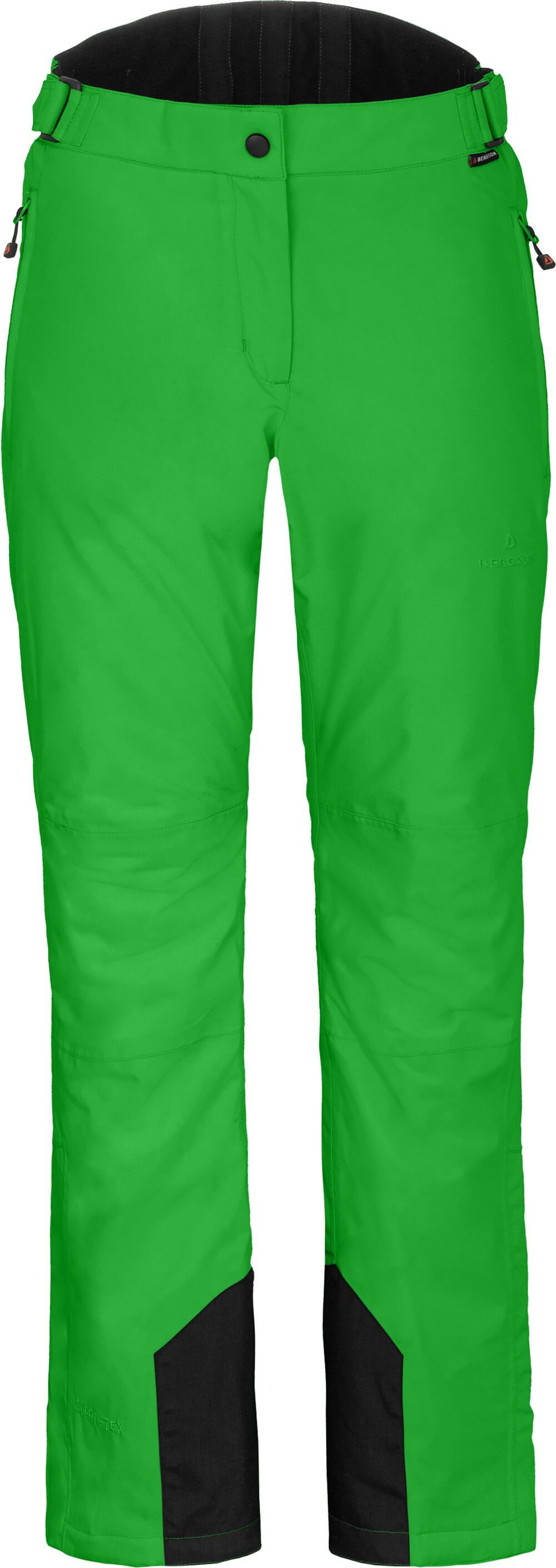 Bergson Skihose FROSTY RACE Damen Skihose, wattiert, 12000 mm Wassersäule,  Kurzgrößen, grün