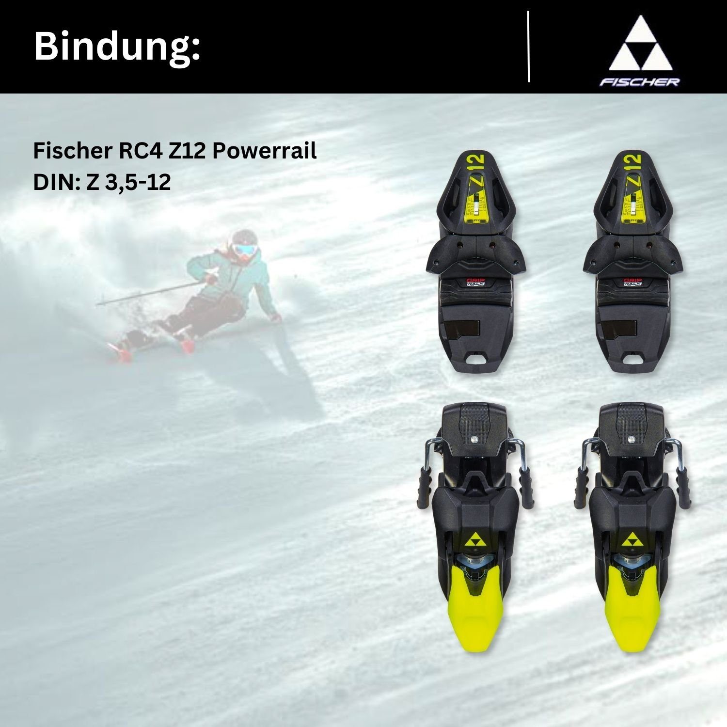RC4 RC 2024 Z3,5-12 Fischer MT Z12 Fischer Worldcup Sports + Ski, Ski Bindung RC4