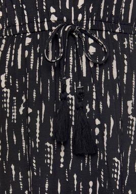 s.Oliver Druckkleid mit Zierband hinten, kurzes Sommerkleid im Alloverdruck, Strandkleid