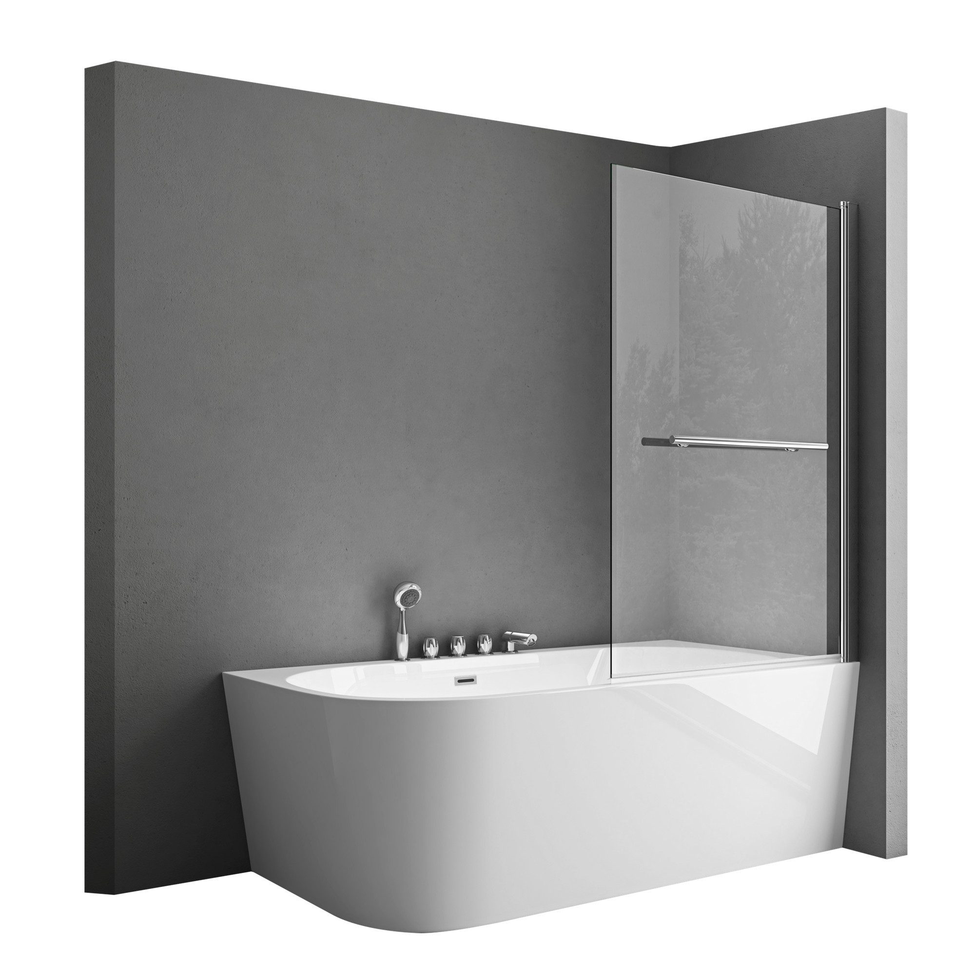 doporro Badewannenaufsatz Badewannenaufsatz Duschwand für Badewanne inkl. H günstig online kaufen