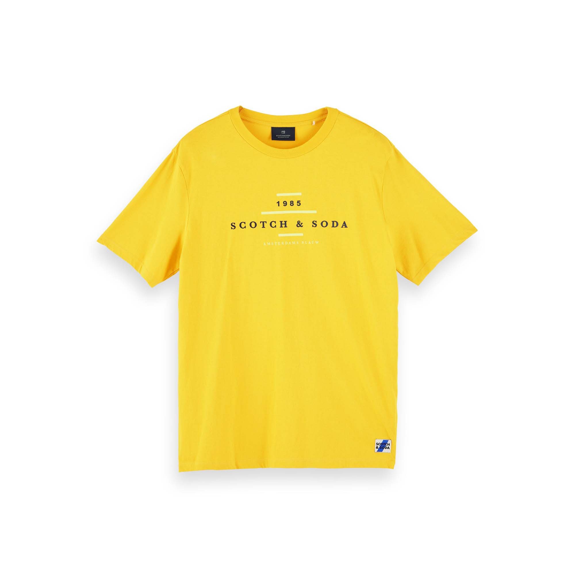 T-Shirt Scotch & Soda Herren T-Shirt Crew Neck Logo Tee 156804
