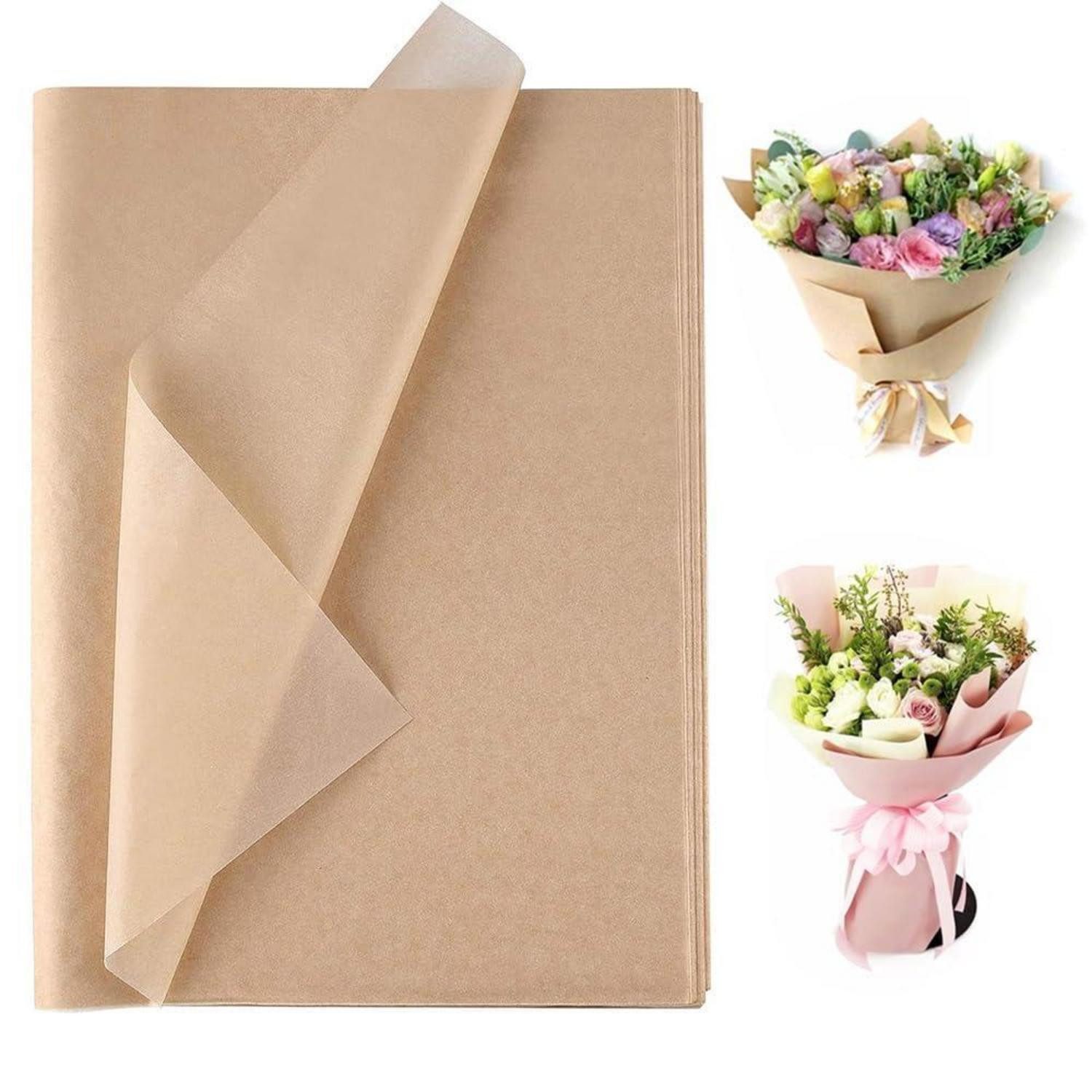 LuxusKollektion Seidenpapier Seidenpapier Braun 50x70cm 72 Blatt
