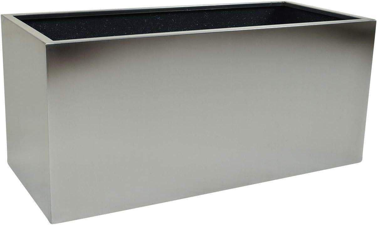 VIVANNO Pflanzkübel Edelstahl MAXI Kasten - Silber Gebürstet (1 St), 100x45x45 cm