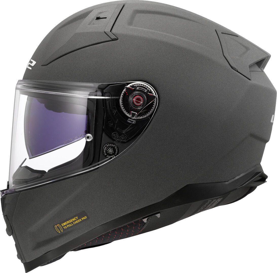 LS2 Motorradhelm FF811 Vector II Concrete Helm, Vorbereitet Für Kommunikationssystem,notfallsystem-polsterung (eq