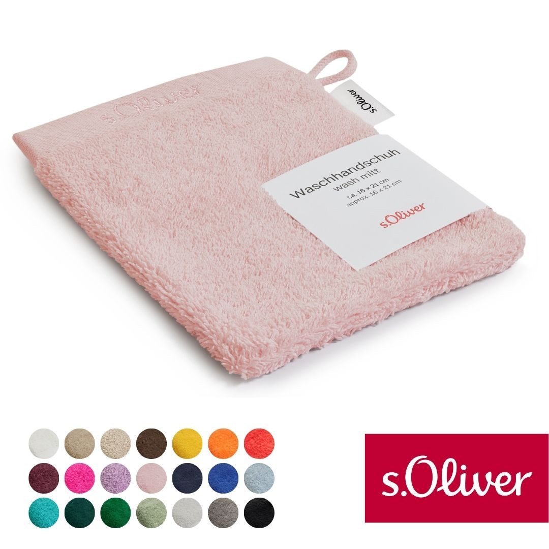 s.Oliver Waschhandschuh s.Oliver, Premium Qualität, 600 gr/m², auch als Sets erhältlich, Walkfrottier (1-St), große Farbauswahl, auch als Duschtuch, Handtuch, Gästetuch
