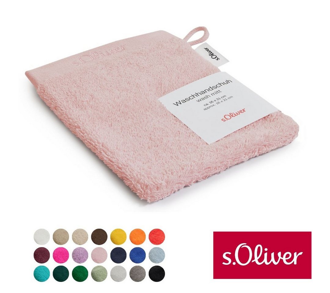 s.Oliver Waschhandschuh s.Oliver, Premium Qualität, 600 gr/m², auch als Sets erhältlich, Walkfrottier (1-St), große Farbauswahl, auch als Duschtuch, Handtuch, Gästetuch