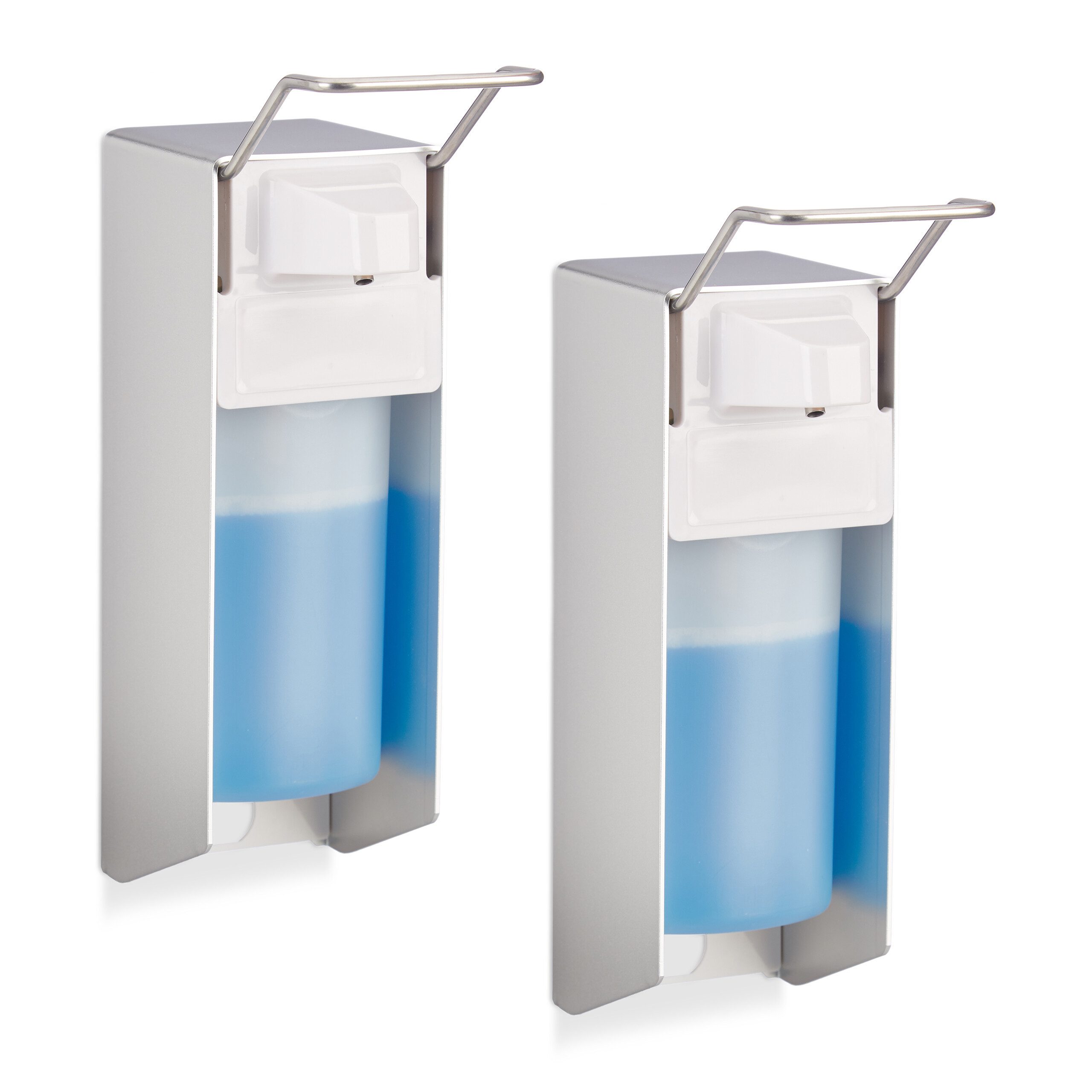 relaxdays Desinfektionsmittelspender Desinfektionsspender 500 ml 2er Set, (2-tlg., 2er Set)