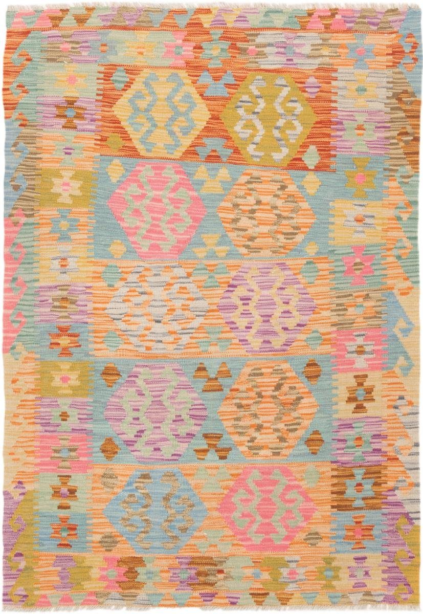 Orientteppich Kelim Afghan 101x148 Handgewebter Orientteppich, Nain Trading, rechteckig, Höhe: 3 mm