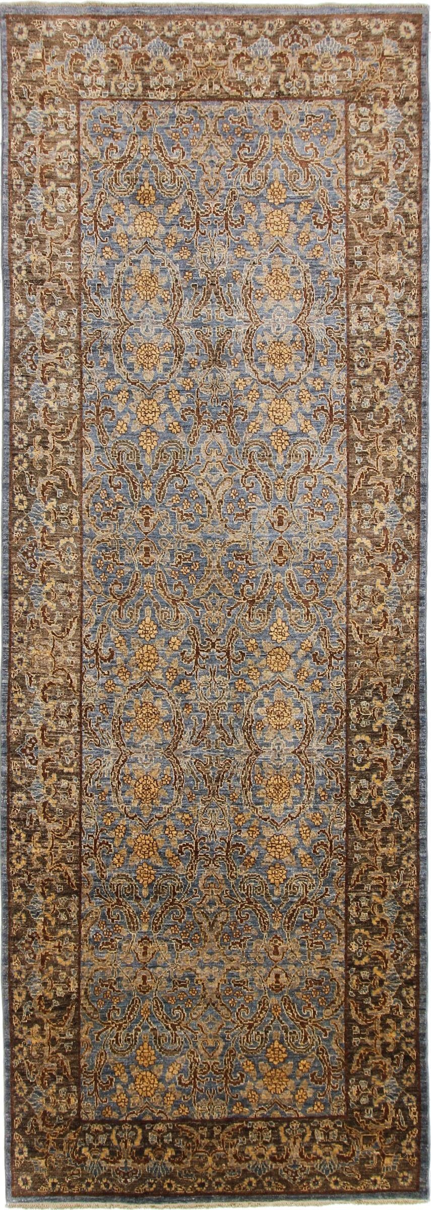 Nain Trading Läufer Orientteppich Arijana Klassik 347x125 Handgewebter Teppich, Läufer, Höhe: 0.5 mm