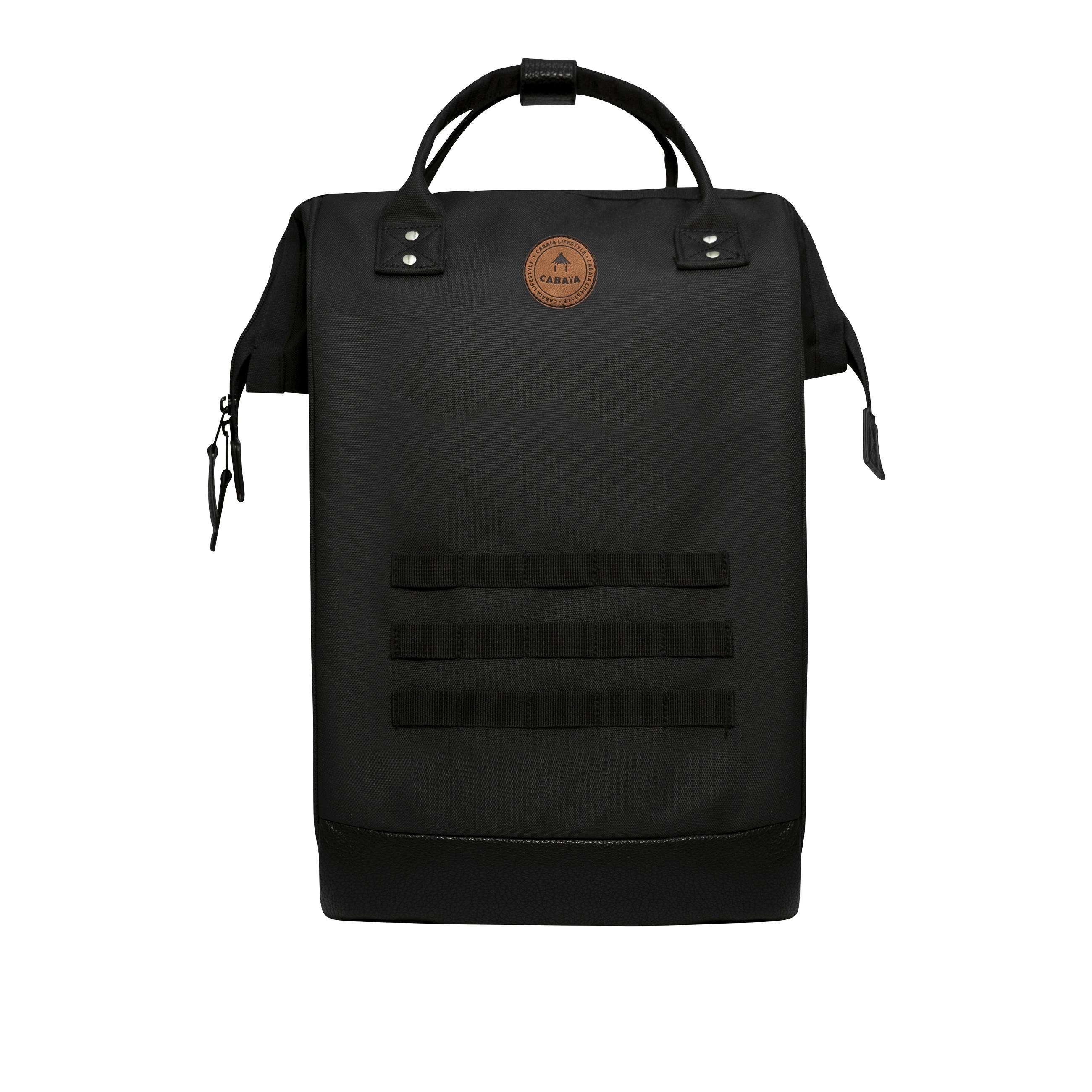 CABAIA Tagesrucksack Large, Cityrucksack Vordertaschen austauschbaren mit black