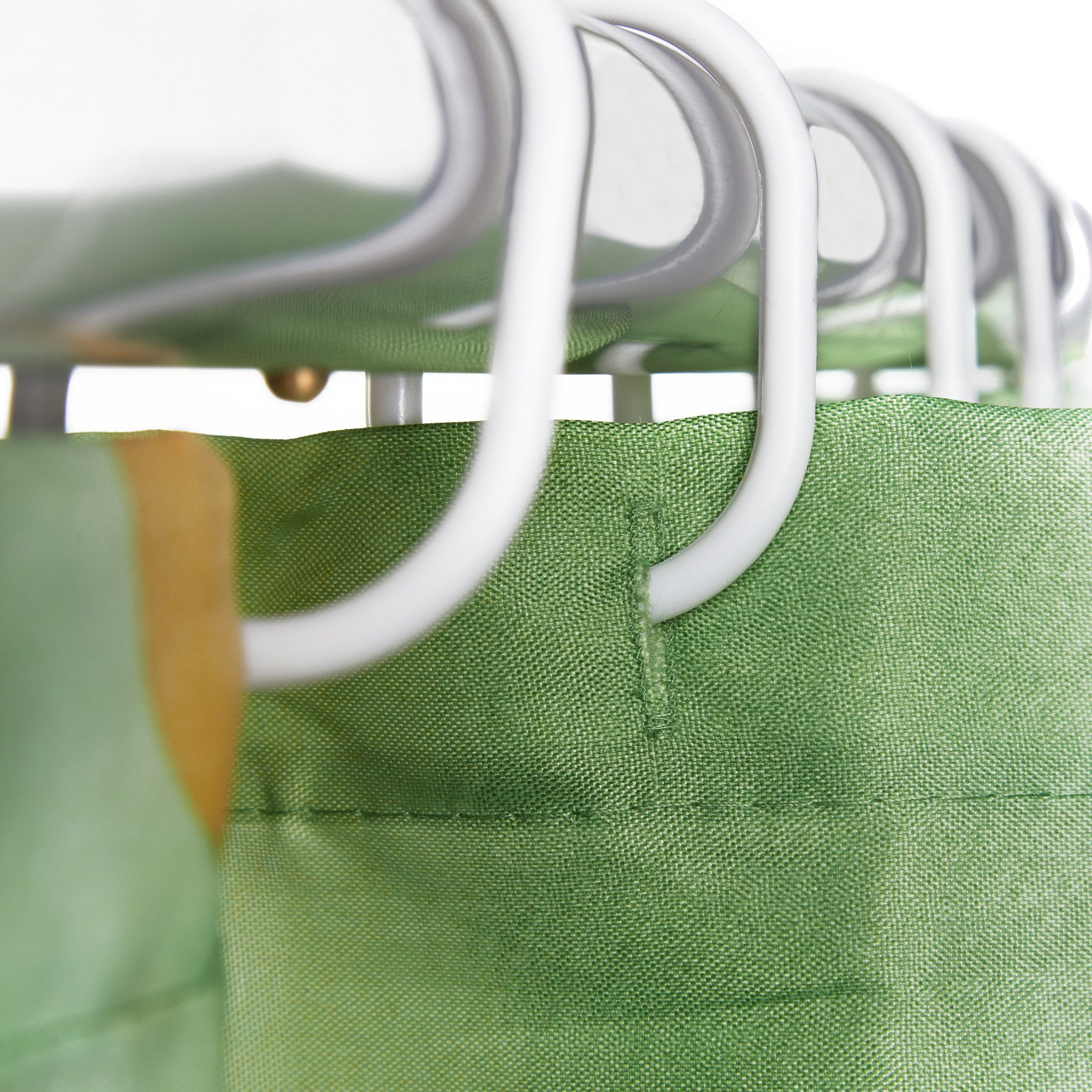 relaxdays Duschvorhang Bambus in Grü Breite 180 cm