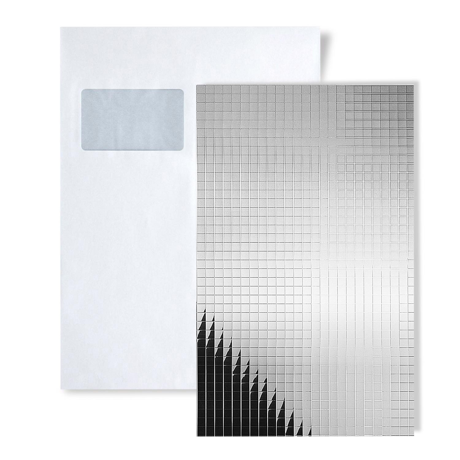 Wallface Wandpaneel 1 MUSTERSTÜCK S-27379 DIN A5 Wandpaneel Muster, BxL: 15x20 cm, 0 qm, (1 MUSTERSTÜCK, Produktmuster, 1-tlg., Muster des Wandpaneels) silber, glänzend / spiegelnd