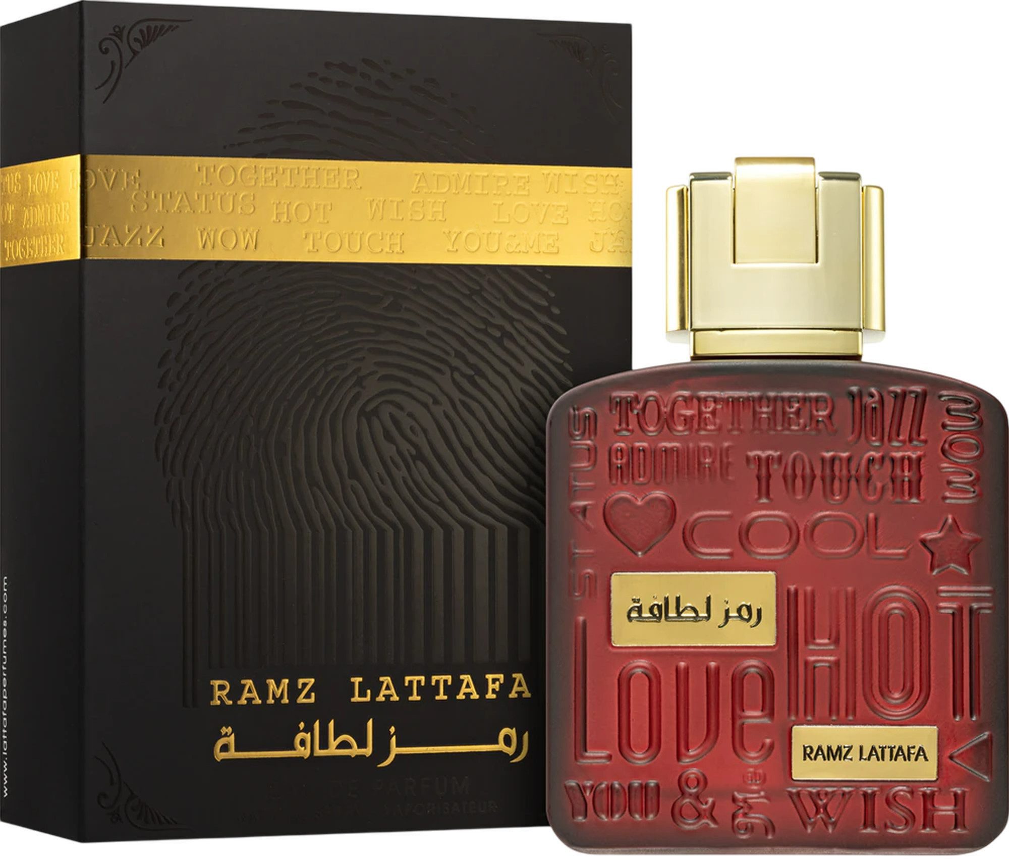 Lattafa Duft-Set Ramz Gold Eau de Parfum (EDP) Damen Herren Spray, Fruchtig-blumiger Duft mit Apfel, Ananas, Vanille und Muschus