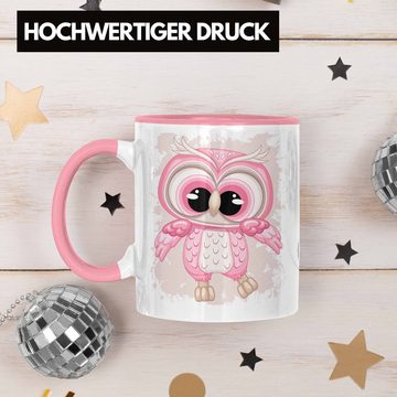 Trendation Tasse Eulen Tasse Geschenk Frauen Eulenliebhaber Fans Becher Grafik