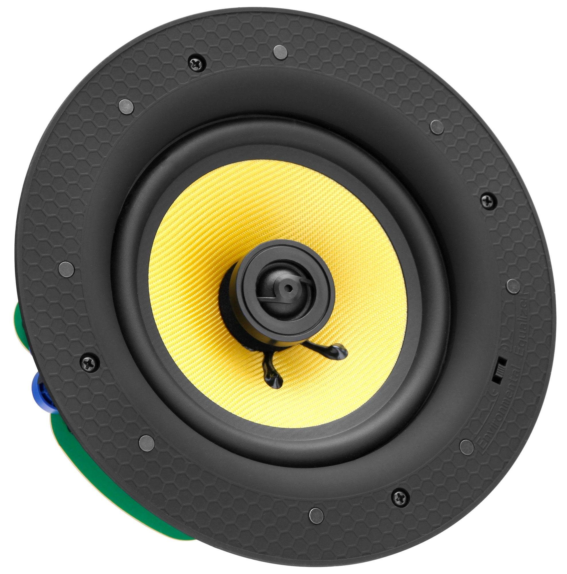 Pronomic High-End Gewebe Deckenlautsprecher - Einbaubox-Lautsprecher 6" Woofer Einbaulautsprecher (60 W, Integrierter Equalizer und Frequenzweiche)