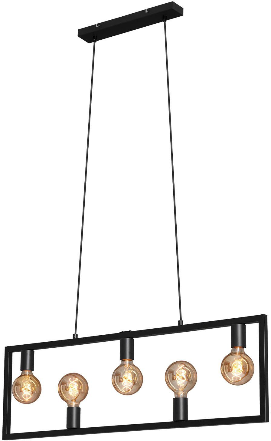 Briloner Leuchten Pendelleuchte Pendelleuchte KOTAK, schwarz, E27, hängend Metall, für und