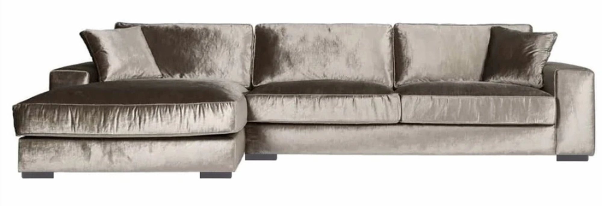 JVmoebel Ecksofa Braunes Ecksofa Stoff Wohnzimmer Design Couchen Polster Sofa, Made in Europe