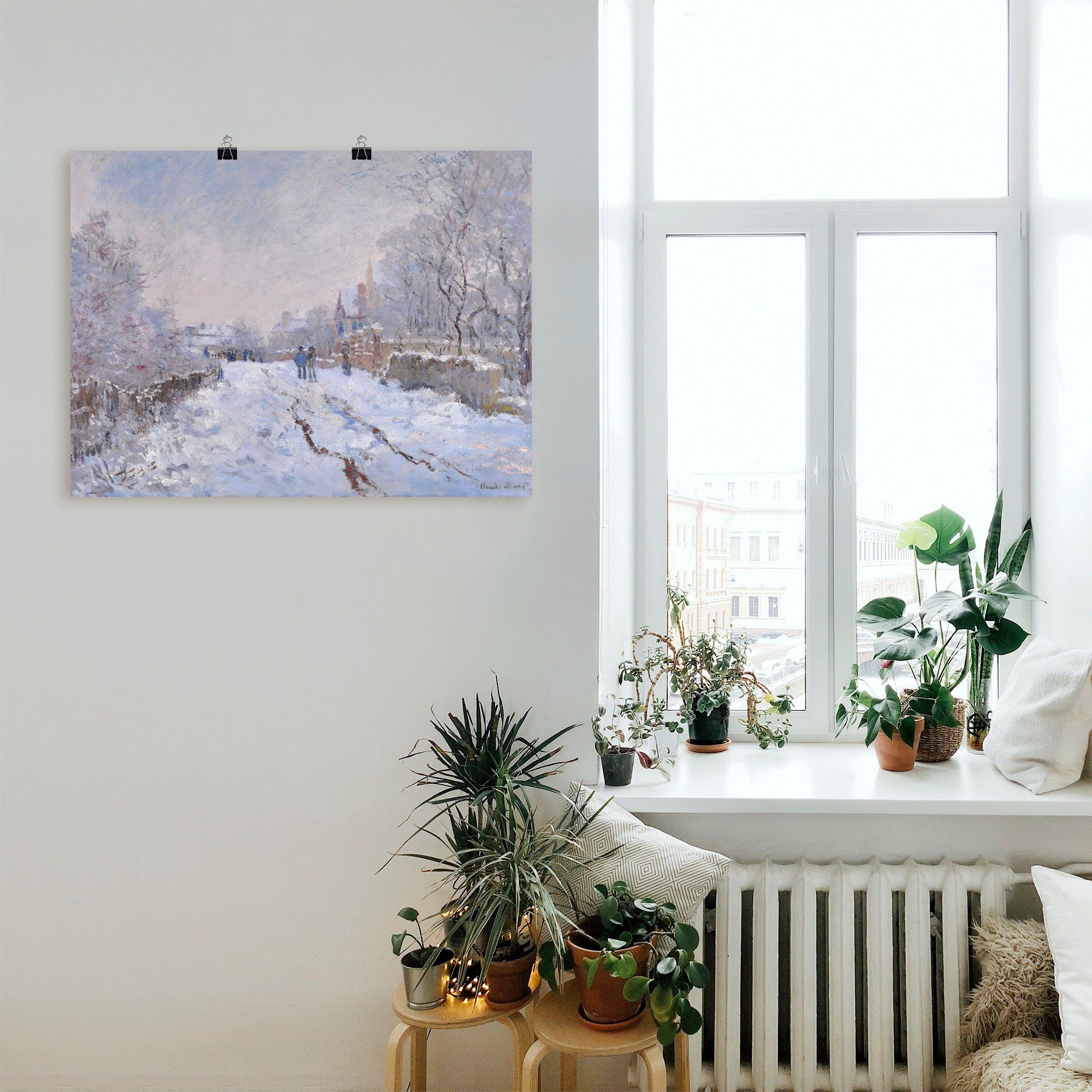 Artland Wandbild Leinwandbild, Argenteuil., Poster in Wandaufkleber Jahreszeiten Vier Bilder in Größen Alubild, als Schnee oder (1 versch. St),