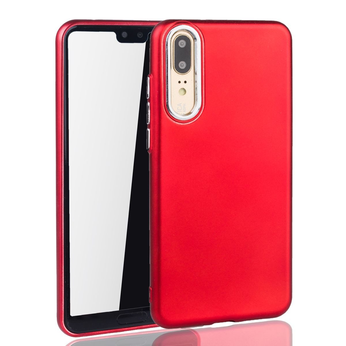 König Design Handyhülle Huawei P20, Huawei P20 Handyhülle Backcover Rot