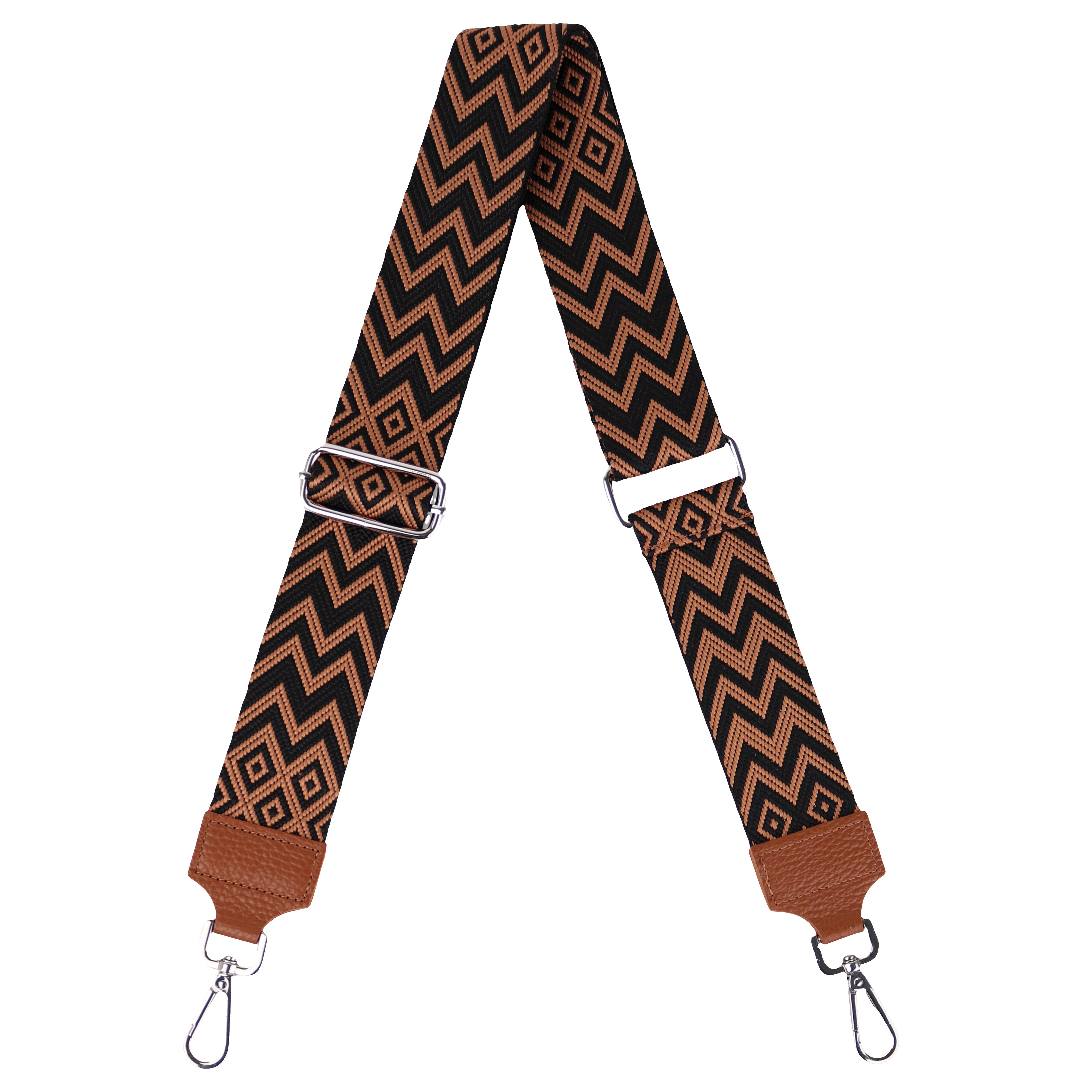 MIRROSI Schulterriemen Made in Italy aus Echtleder Schultergurt für Tasche zum Wechseln (Farben in: Braun, Cognac,Taupe, Helltaupe, 1x Taschengurt) 5cm Breit Bohemian Style