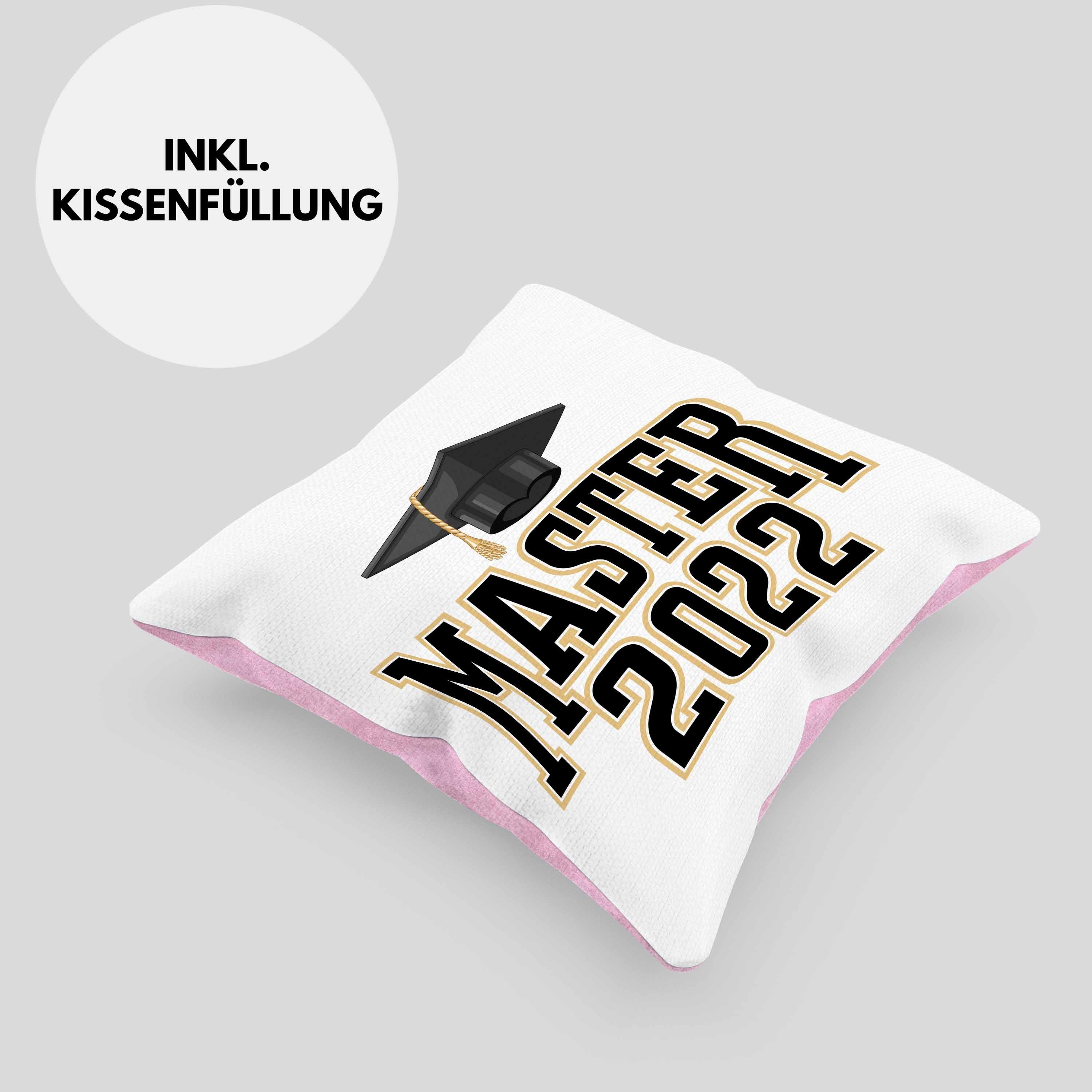 Trendation 2022 Abschluss - Studium Bestanden Trendation Füllung Graduation Rosa Dekokissen Geschenk mit Dekokissen Kissen Master 40x40 Prüfung