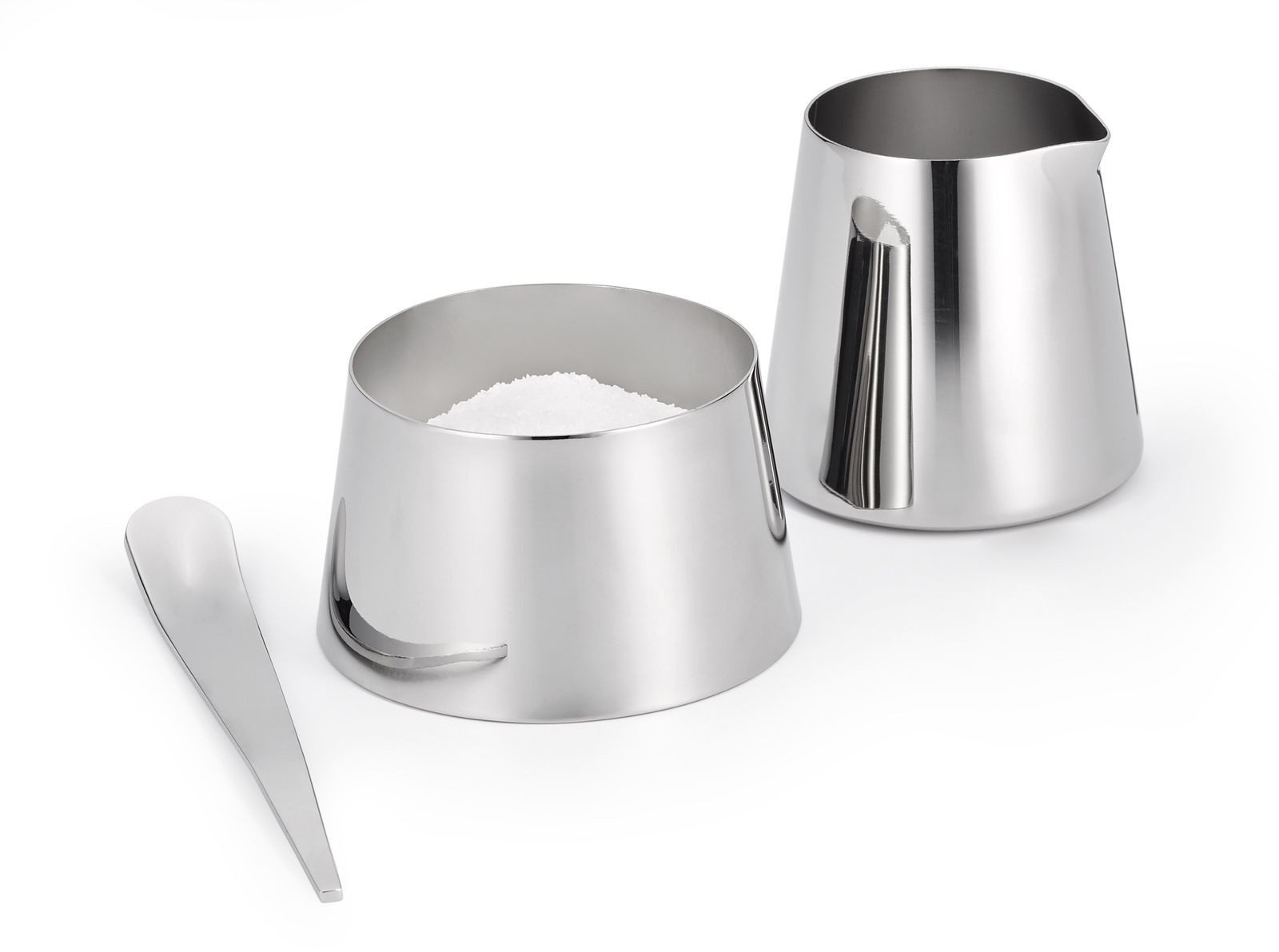 Philippi Design Milch- und Zuckerset, Edelstahl, PHILIPPI 3-teiliges Milch + Zucker Set CREAM