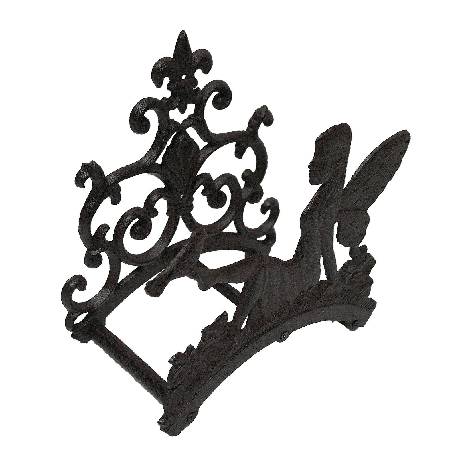 HTI-Line Gartengerätehalter Gartenschlauchhalter Elfe, (Stück, 1-tlg., 1x Wandschlauchhalter Elfe, ohne Montagematerial und Dekoration, Antike Gartendeko Schlauchaufroller)