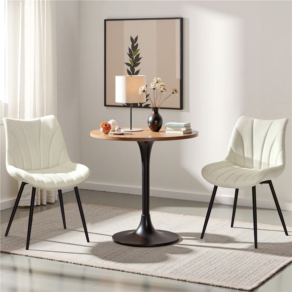 Yaheetech Esszimmerstuhl Gepolsterte Küchenstühle mit Metallbeinen (4 St), günstig online kaufen