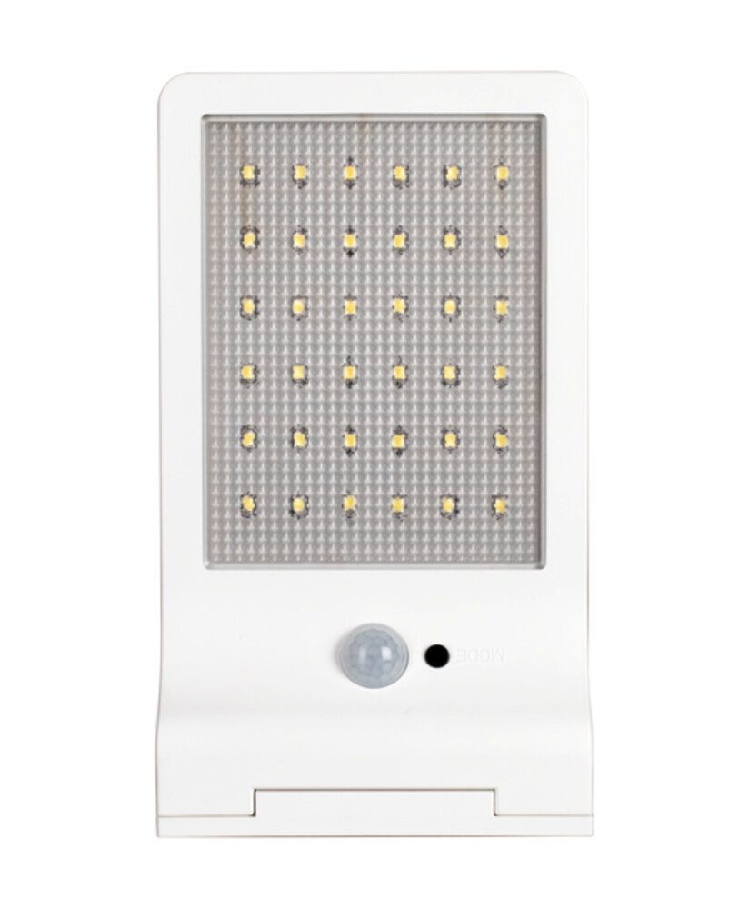 Ledvance Außen-Wandleuchte Acrylonitrile butadiene styrene (ABS), 3W, kaltweiß, 320lm, IP44, wassergeschützt solarbetrieben, kaltweiß