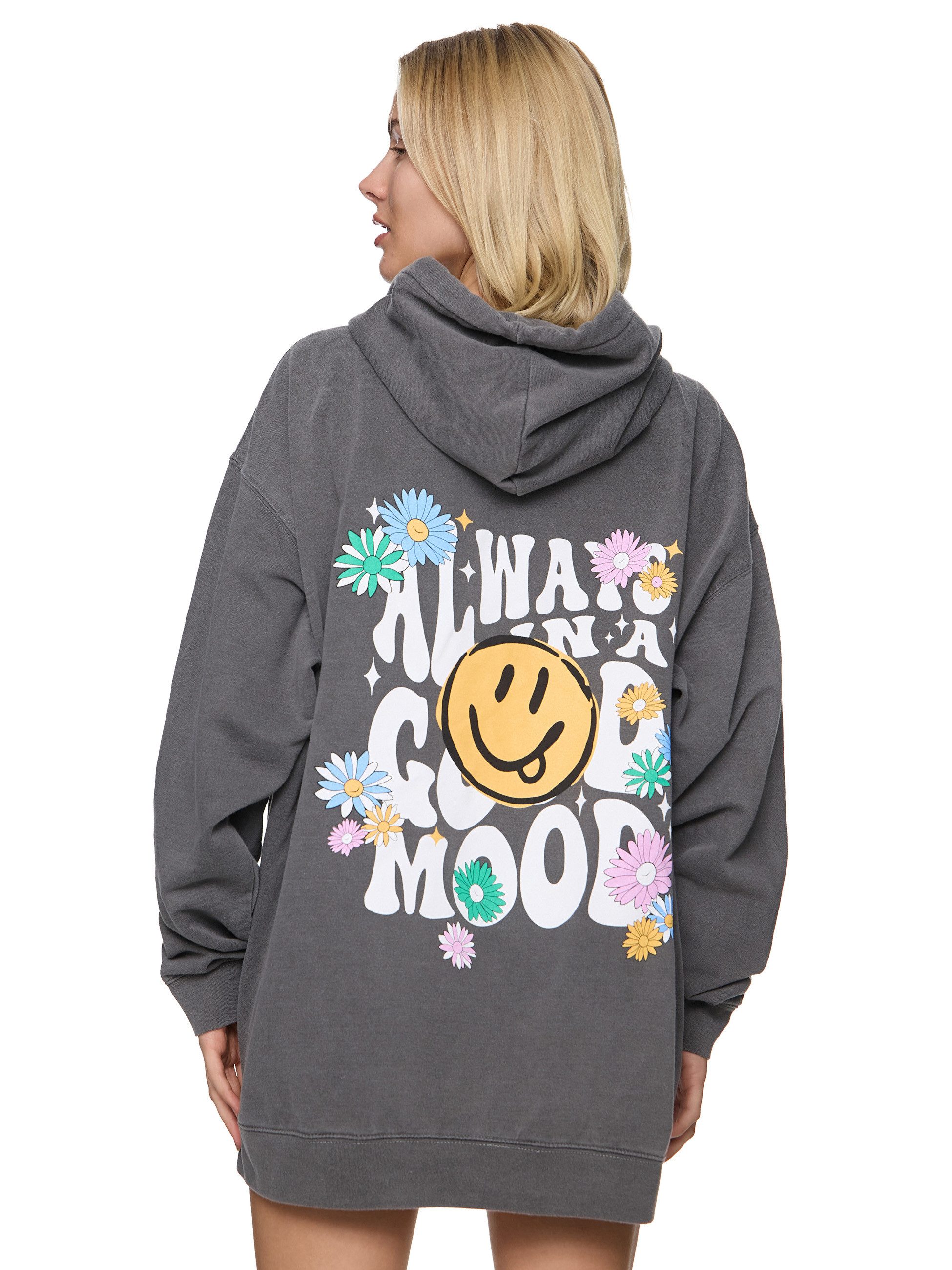 Hoodie Worldclassca Oversized Hoodie GOOD MOOD Kapuzenpullover Sweatshirt