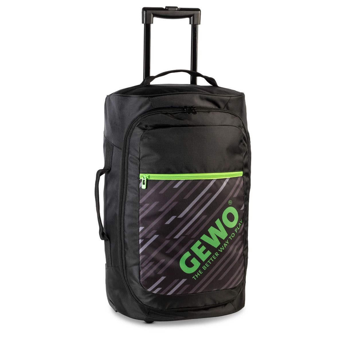 Trolley Trolley Stripes M, schwarz/lime