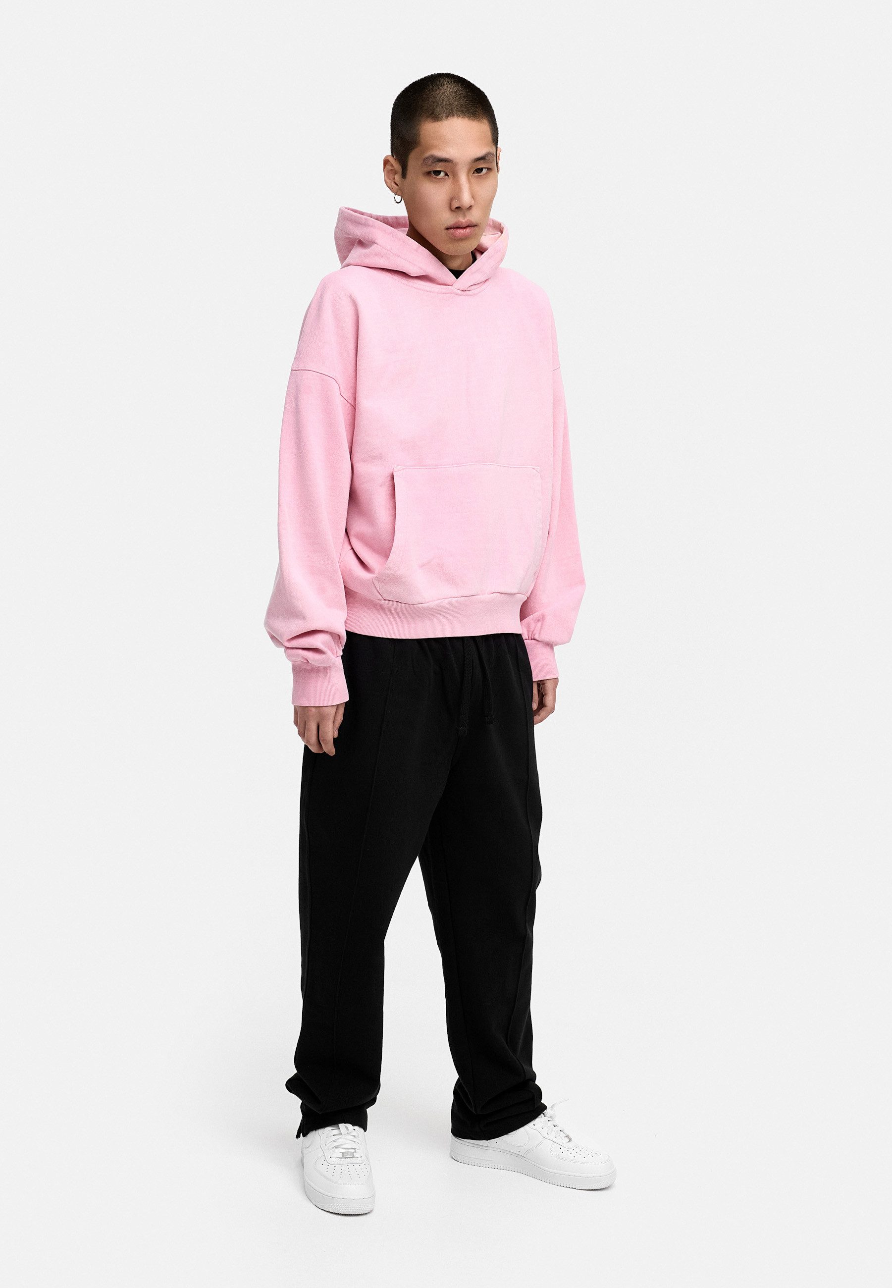 BEHYPE STUDIOS Hoodie IM OVERSIZE BOXY-FIT Herren Cord-less Kapuzenpullover lockeres Kapuzen-Sweatshirt Sweater