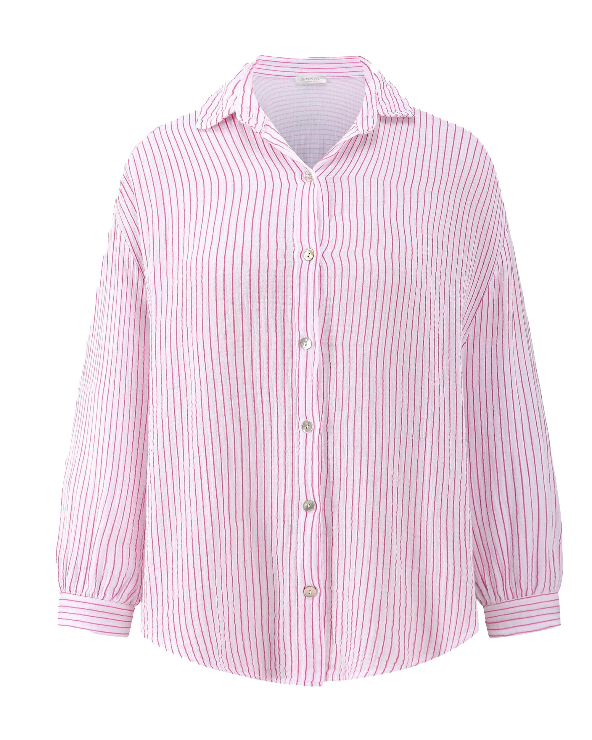 SASSYCLASSY Longbluse Oversize Musselin Bluse Damen günstig online kaufen