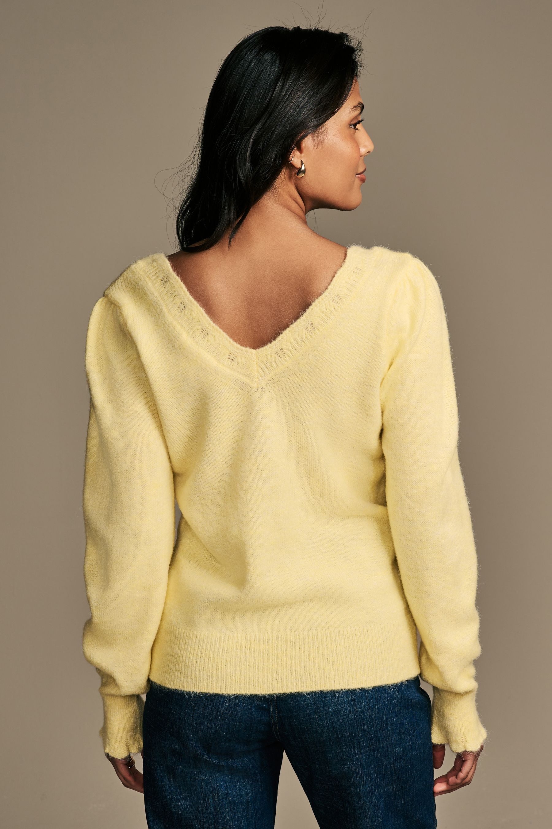 LAURA ASHLEY V-Ausschnitt-Pullover Laura Ashley V-Ausschnitt-Pullover, Loch günstig online kaufen