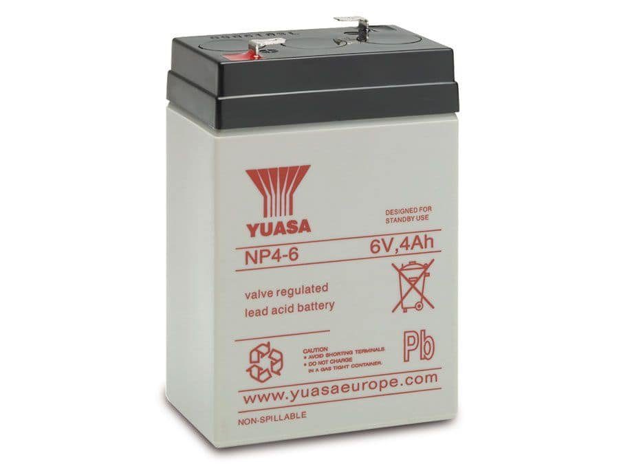 Yuasa YUASA Blei-Akkumulator NP4-6, 6 V-/4 Ah Bleiakkus