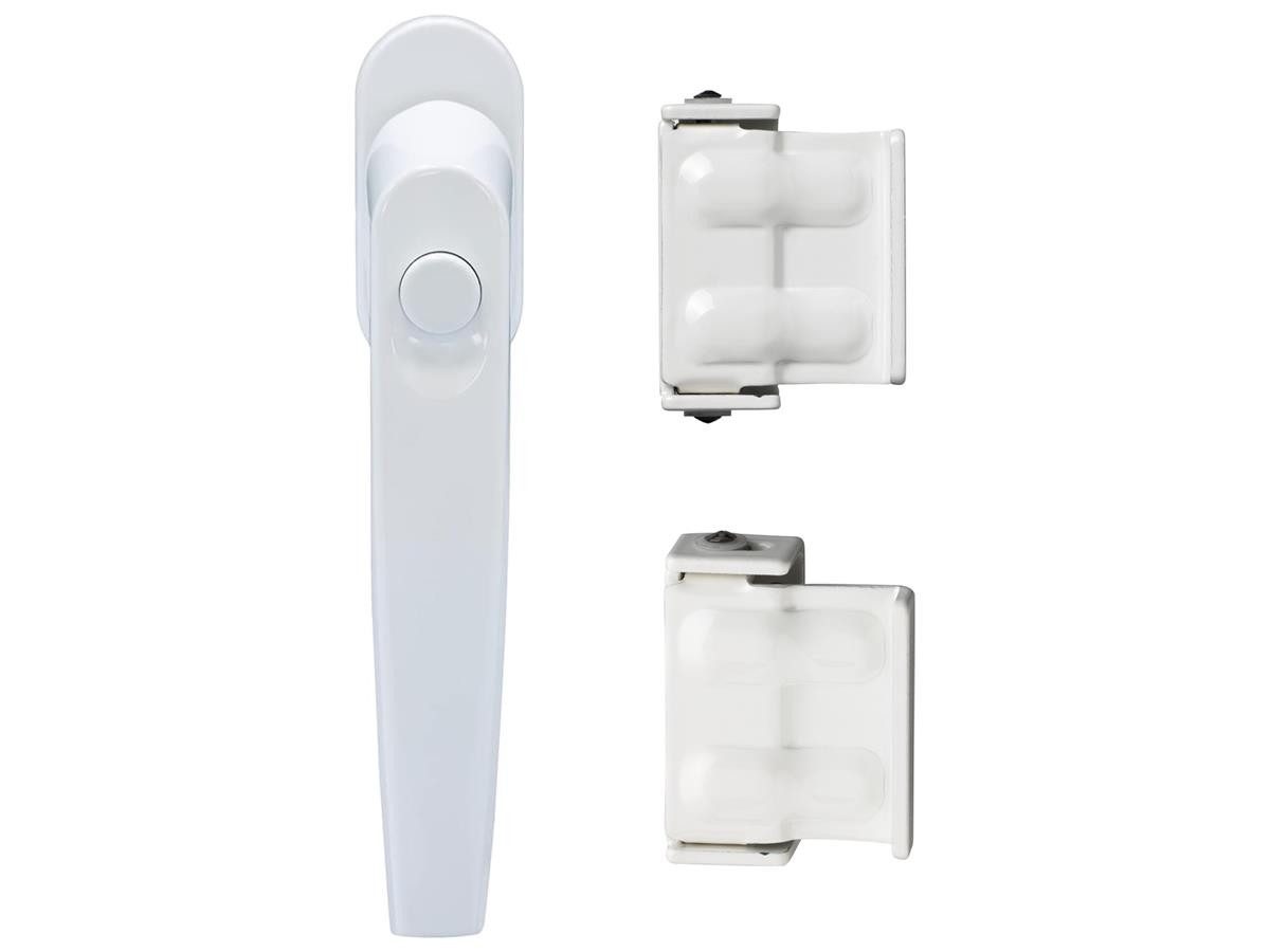 ABUS Fenstergriff Paket FeSi 1 W DFNLI FG50/SW1, DIN L und DIN R, Zusatzsicherung SW1 weiß 3 tlg