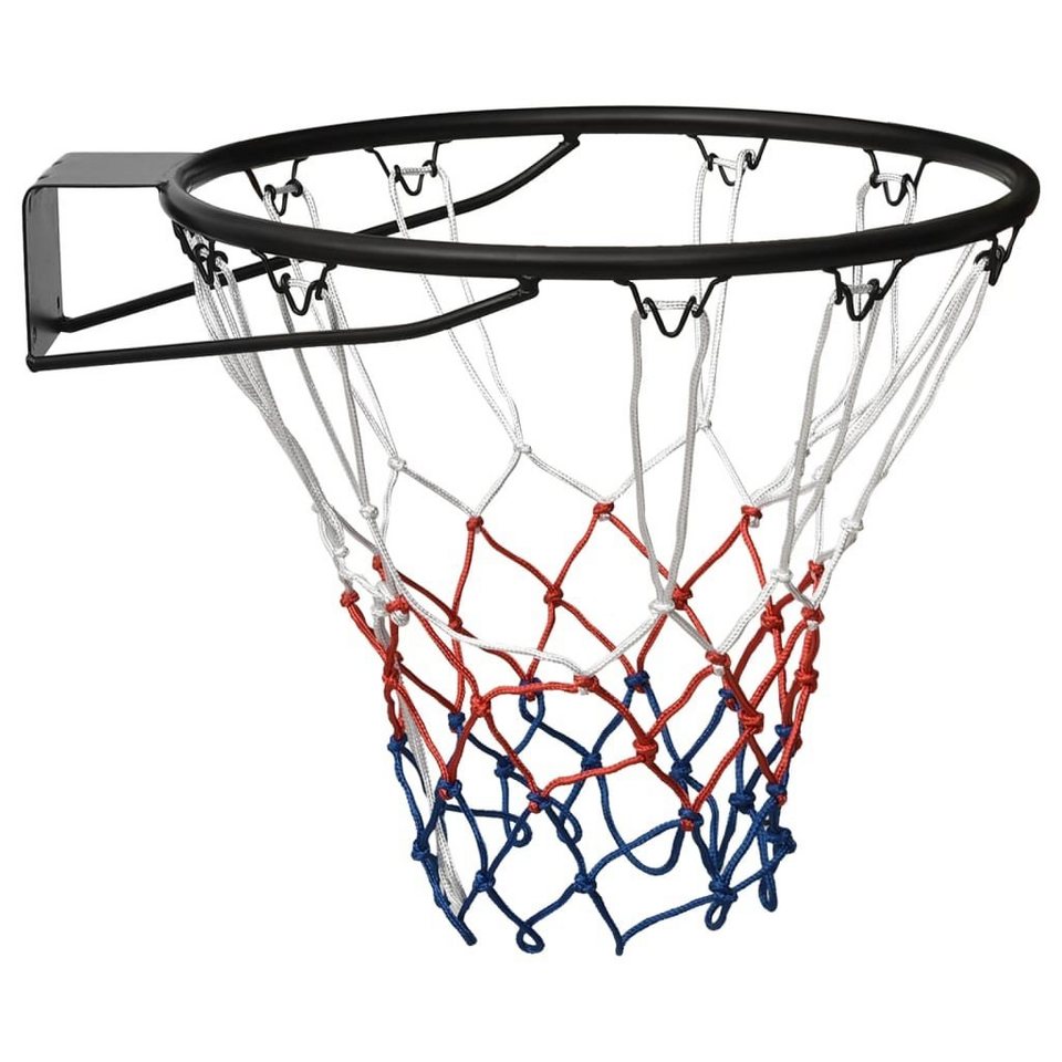 vidaXL Basketballkorb Basketballring Schwarz 45 cm Stahl